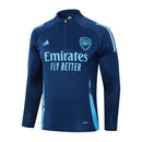 Conjunto Arsenal Zíper Curto Treino Azul Escuro