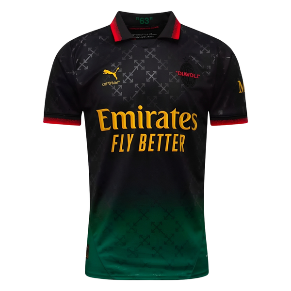 Camisa AC Milan x Off-White 25/26 Preta
