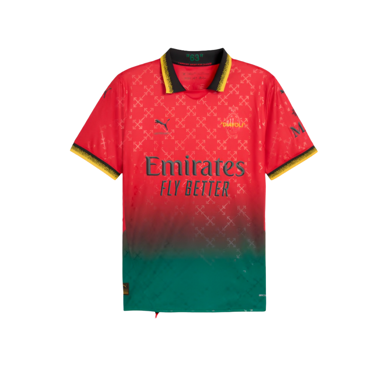 Camisa AC Milan x Off-White 25/26 Vermelha